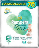 Pampers Naturello, 76 pañales con algodón y materiales vegetales naturales, 0% fragancia, talla 4 (7-18 kg) Mother and Baby Naty Shop 4 (76 uds)