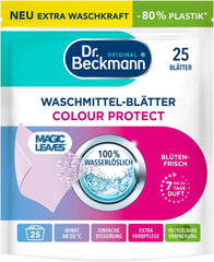 Hojas de detergente Dr Beckmann COLOR HOJAS MÁGICAS | Toallitas de lavado predosificadas y solubles en agua | Ahorro de espacio y fácil de usar | 25 hojas Naty Shop Detergentes para Ropa 25 piezas Color