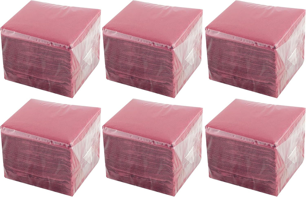 - 600 bucăți Șervețele de masă, Bordeaux, hârtie de unică folosință, Microstitch, 10 X 10 Cm (pliat) și 20 X 20 Cm (nepliat) - Ideal pentru evenimente de catering, baruri și petreceri