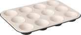 Zenker 12 muffins, diámetro Ø 7 cm CREME NOIR, Bandeja de horno para muffins con revestimiento antiadherente reforzado con cerámica Moldes y bandejas de horno Naty Shop