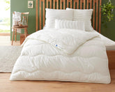 Badenia Trendline Edredón ecológico Aerelle Blue Duo 135 x 200 cm, blanco, certificado Öko-Tex, Producido de acuerdo con el estándar de calidad alemán Edredones y edredones Naty Shop Edredón de invierno 135 x 200 Duo