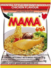 Fideos instantáneos con sabor a pollo MAMA - Sopa de fideos instantánea estilo oriental - Auténtica cocina tailandesa - 24 x 55 g