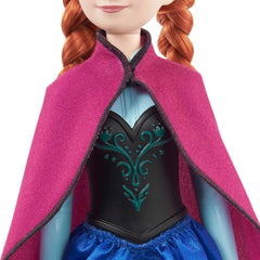 Mattel Muñeca Anna Princesa Disney, Muñeca La Reina De Hielo, Pelo Peinado, Móvil, En Traje De Viaje, Capa Desmontable, Regalos Disney, Juguete 3 Años, HLW49 Muñecas Naty Shop