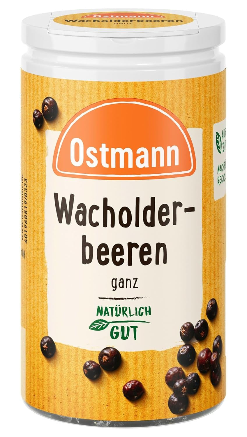 Ostmann Gewürze - Wacholderbeeren ganz | Ideal para condimentar chucrut y platos de caza 20 g en Der Streudose
