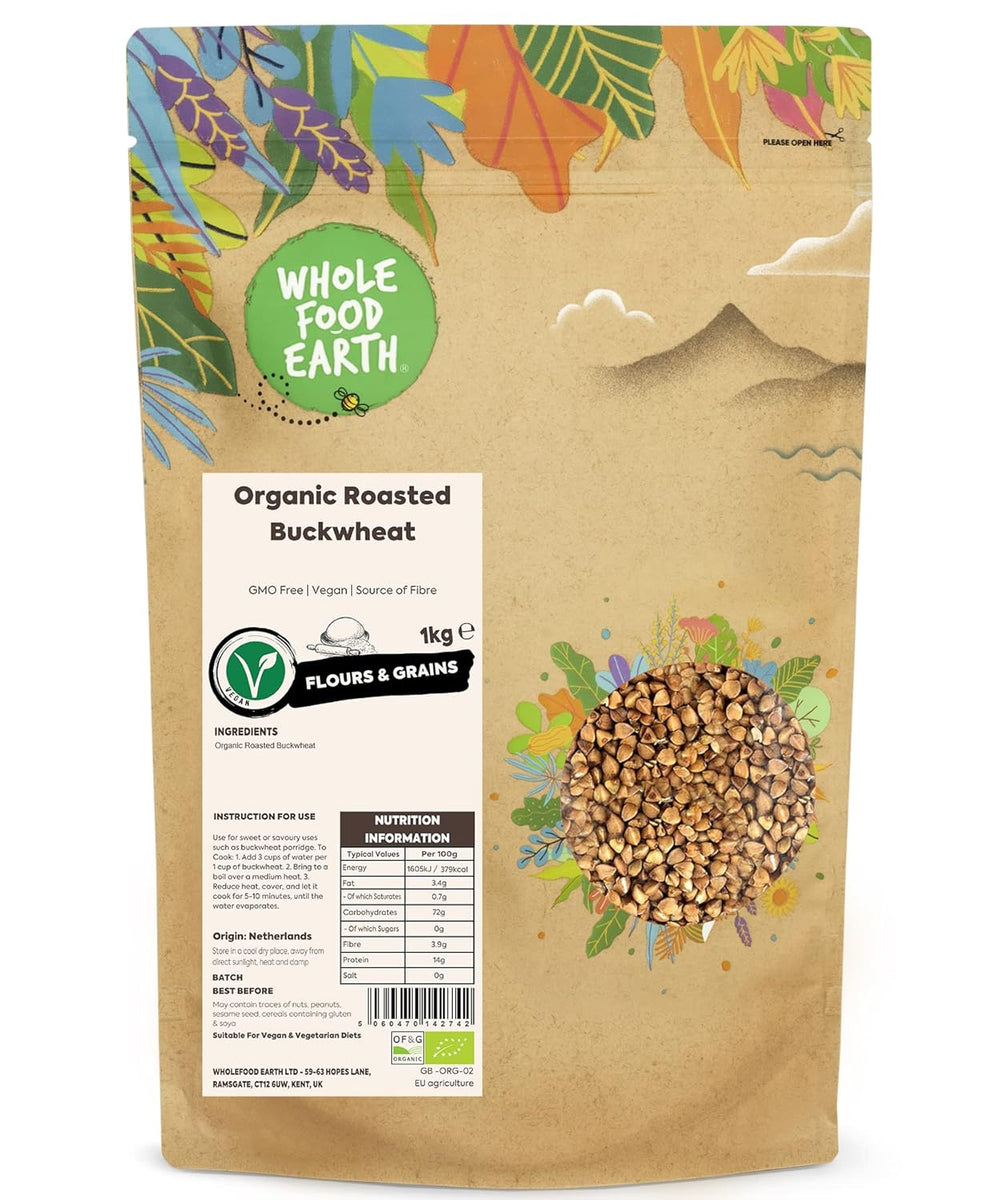 Wholefood Earth trigo sarraceno tostado orgánico, 1 kg
