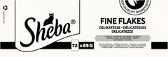 Hrană umedă pentru pisici SHEBA - 72 pliculețe x 85g - Varietate de păsări de curte în jeleu - Hrană umedă pentru pisici - 1 pachet mare