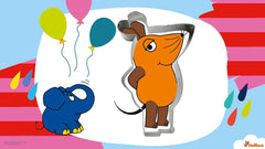 Dr. Oetker „Mouse Giant Cookie Cutter” Șoricelul, formă de biscuiți din oțel inoxidabil de înaltă calitate, cadru de copt pentru decuparea formelor, cadru pentru umplerea straturilor de prăjituri mici de șoricel (culoare: argintiu)