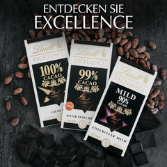 Lindt EXCELENCIA 99% Kakao - Edelbitter-Chocolate | Tafel 50 G | Chocolate amargo extra kräftige | Intensificador Kakao-Geschmack | Chocolate amargo | Schokolade vegana | Tienda Schokoladengeschenk Naty