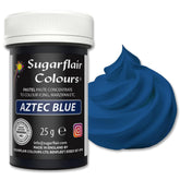 Colorant alimentar Sugarflair Paste Pastel Aztec Blue, colorant alimentar pentru paste, fondant și marțipan, culori concentrate Spectral - 25 g