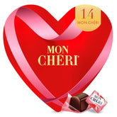 Corazón Ferrero Mon Chéri - Regalo de chocolate de San Valentín para él y para ella - Chocolate crujiente, licor de frutas y cerezas aromatizadas - Para San Valentín, Día de la Madre y Pascua - 1 paquete 147 g