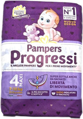 Scutece Pampers Progressi Maxi + 500 puncte suplimentare de îmbrățișare, mărimea 4 (7 – 18 kg), 126 scutece (mărime standard)