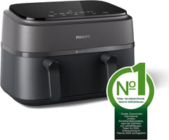 Philips Airfryer Dual Basket Serie 3000, 9L, 2 cestas, 2 platos listos al mismo tiempo, tecnología Rapidair más aire caliente Electrodomésticos Naty Shop