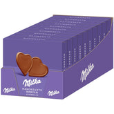 Milka I love Milka Hearts – Chocolate con leche alpino que se deshace en la boca y finas avellanas del bosque – 10 x 130 g