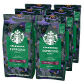 STARBUCKS Espresso Roast, Dark Roast, café entero en grano Naty Shop Coffee 6 x 200 gramos Sin saborizantes adicionales