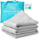 Manta lastrada 135X200 7Kg - Manta de terapia antiestrés - Manta pesada 100% algodón - Manta para un sueño profundo y una mejor recuperación - Manta lastrada - para hombres y mujeres de 55-85Kg Camas y Mantas Beuche den Ella-Store 135X200 7,0 Kilogramos