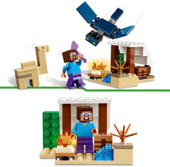 LEGO Minecraft Steve's Desert Expedition, set de videojuego para niños y niñas, bioma con Steve, casa, figuritas y juguete Camel, regalo gamer para niños a partir de 6 años 21251 Juegos de construcción Besuche den LEGO-Store