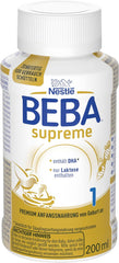 BEBA Nestlé BEBA SUPREME 1 Fórmula infantil: Biberones listos para beber con Omega 3, 1 paquete (1 x 200 ml)