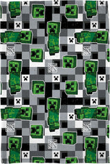 Manta polar oficial de Character World Minecraft | Scribble Design Reversible 2 Lados, Súper Suave, Cálida Manta Camas y Mantas Besuche den Character World-Store Multicolor 150 X 100