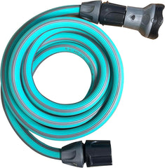 Furtun de grădină extensibil până la 7,5 metri, 1/2" (12,5 mm), cu duș de mână și 8 funcții, Idroeasy