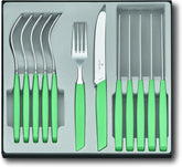 VICTORINOX Cubertería suiza moderna para 6 personas, 12 piezas Cocina Naty Shop Verde