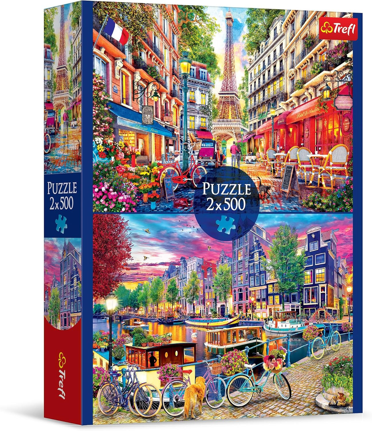 Trefl - Puzzle 2In1: Capitale europene - 2 X 500 piese - Set de două puzzle-uri, Bricolaj, Divertisment creativ, Pentru adulți și copii peste 10 ani Puzzle Naty Shop Titlu implicit