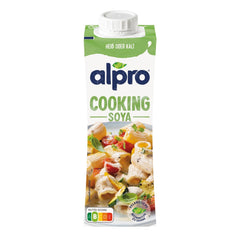 Alpro Cooking Soya – Kochcreme aus Soya vegana con sabor neutro para platos fríos y calientes – 15 x 250 ml