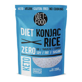DIET-FOOD Arroz Shirataki Konjac instantáneo, bajo en carbohidratos, bajo en calorías, vegano, sin grasa, sin soja, sin gluten, apto para ceto, fideos de arroz adelgazantes, 200 gramos