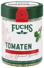 Fuchs Gewürze - Tomato Gewürz - Gewürzsalz für Tomatenbrot, Frühstücksei o Steak - ingredientes naturales - 90 g en wiederverwendbarer, recyclebarer Dosis