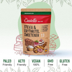 Stevia + Eritritol Edulcorante 1:3, 1G = 3G Azúcar, 850 gramos Edulcorantes Naty Shop