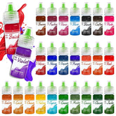 Fettlösliche Lebensmittelfarbe Für Schokolade - 26 Farben Ölbasis Lebensmittelfarben Für Fondant, Torten Dekoration, Backen - Flüssige Food Coloring Für Kakaobutter, Buttercream, Kuchen - 6Ml Je Naty Shop 6 Ml (26Er Pack)