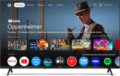 SHARP 40HF3365E – Google TV, 40" FHD, fără ramă, 60 Hz, QLED, Asistent Google cu microfon, Chromecast, Bluetooth, sunet 2x8 W, 3x HDMI, 2x USB, Culoare: Negru