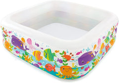 Intex 57471NP - Acuario inflable, vinilo, multicolor, 159x159x50 cm