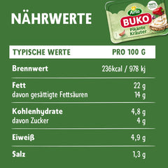 Pikante Kräuter Frischkäse| 10x 200g | Ingredientes 100% naturales Ohne Konservierungsstoffe, Thickers und Gesmackverstärker