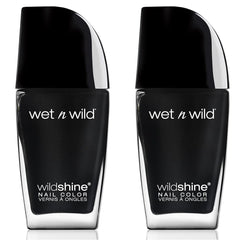 Wet n Wild Wild Shine Esmalte de uñas, sin formaldehído, tolueno ni ftalatos, fórmula de secado rápido de larga duración, rosa cosquillas (paquete de 2)