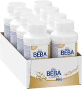 BEBA SUPREME PRE Leche inicial lista para tomar desde el nacimiento, papilla con DHA, solo lactosa, sin aceite de palma, pack de 8 (8 x 200 ml) Mother and Baby Naty Shop Set de biberones 8 x 200 ml