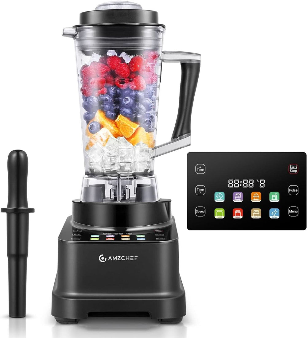 Batidora AMZCHEF, 8 menús inteligentes y 10 velocidades, Pantalla LCD táctil Cocina Naty Shop Schwarz