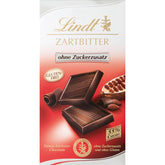 Chocolate Lindt | Barra de chocolate negro sin azúcares añadidos | 100g | El mejor chocolate negro con 55% cacao, sin azúcares añadidos y sin gluten | Barra de chocolate sin gluten