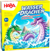 HABA Water Dragons - Juego de dados y estrategia para niños a partir de 5 años - Emocionante juego de mesa con dragones y figuras de madera - Juego familiar para 2-4 jugadores - 1307133001