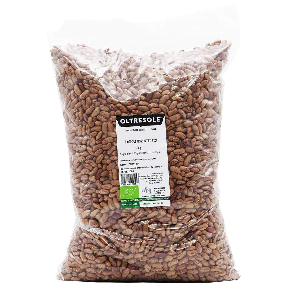 , Judías borlotti ecológicas 5 kg, legumbres secas ecológicas de cultivo controlado, Cereales Naty Shop Default Title