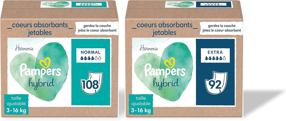 Harmony Hybrid 200 Núcleos Protectores Desechables Extra Absorbencia para Pañales Híbridos Lavables Protegen la Piel Sensible del Bebé