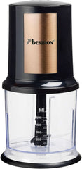 Bestron Elektrischer Multi-Zerkleinerer, Universalzerkleinerer Mit Zwei Schneidemessern & 500Ml Kapazität, Große Pulstaste, 400 Watt, Color: Kupfer Kitchen Naty Shop