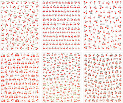 JMEOWIO Nagelsticker Kirschfrucht 6 Blatt Nail Art Sticker Selbstklebend Nagelaufkleber Dekoration Nageldesign Zubehör