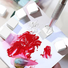 Nägel Selber Machen ,Nageldesign-Hilfsmittel,100 Stück Nail Art Schwämme Mit Metallgreifer, Schwammpinsel & Sponge Brush Applikator Für Gradient Nail Art Designs