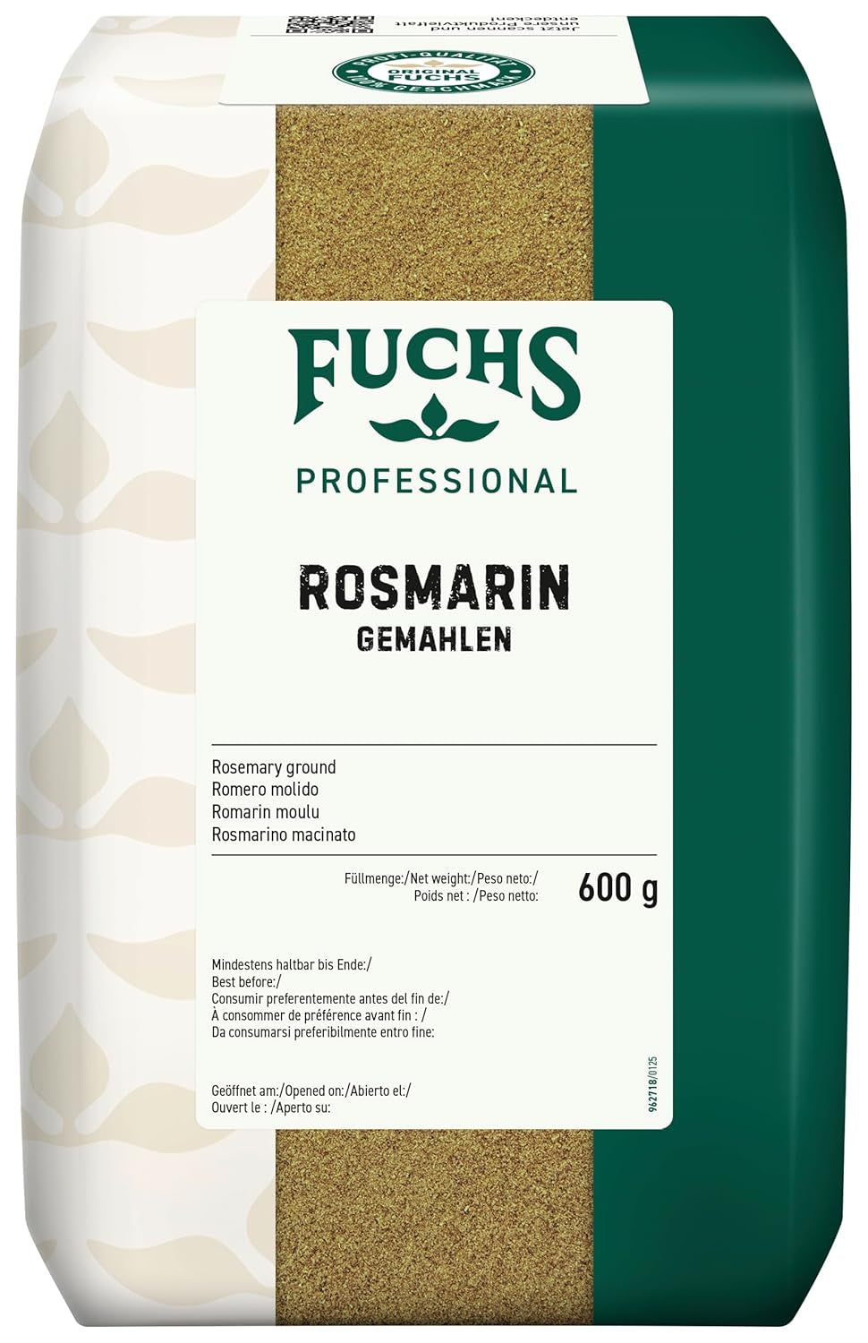 - Romero gemahlen | Para Rosmarin-Kartoffeln und Lamm-Gerichte | Calidad profesional para grandes fabricantes | Bolsa reciclable de 0,6 kg.