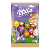 Mezcla para huevos Milka - Mezcla colorida de huevos de chocolate rellenos para Pascua, en cinco variantes - 350g