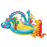 Intex 57135NP - Centro de Juegos Hinchable Dinoland, Vinilo, Multicolor, 302x229x112 cm