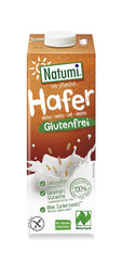 Natumi Bio Haferdrink sin gluten, 8 x 1L - Naturland zertifiziert, Laktosefrei, Glutenfrei, Ohne Zuckerzusatz, Bio, Vegan, Hergestellt mit deutschem Hafer, Milchfreie milchfreie Alternative