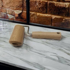 Fackelmann Nudelholz/Teigroller, Holz, 17 x 6,5 x 4 cm, Marrón