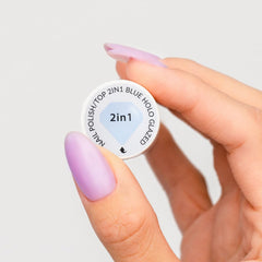 Esmalte de uñas Semilac Top Classic AZUL HOLO GLAZED 7 ml