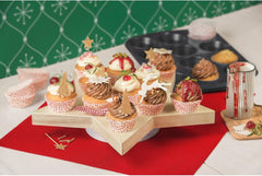 Original Kaiser Inspiration Muffinform-Set 2-Teilig, Muffinblech Mit Xmas Papierbackförmchen Für 12 Muffins, 38 X 27 Cm, Cupcake Form Antihaftbeschichte, Schwarz Moldes y bandejas para hornear Naty Shop